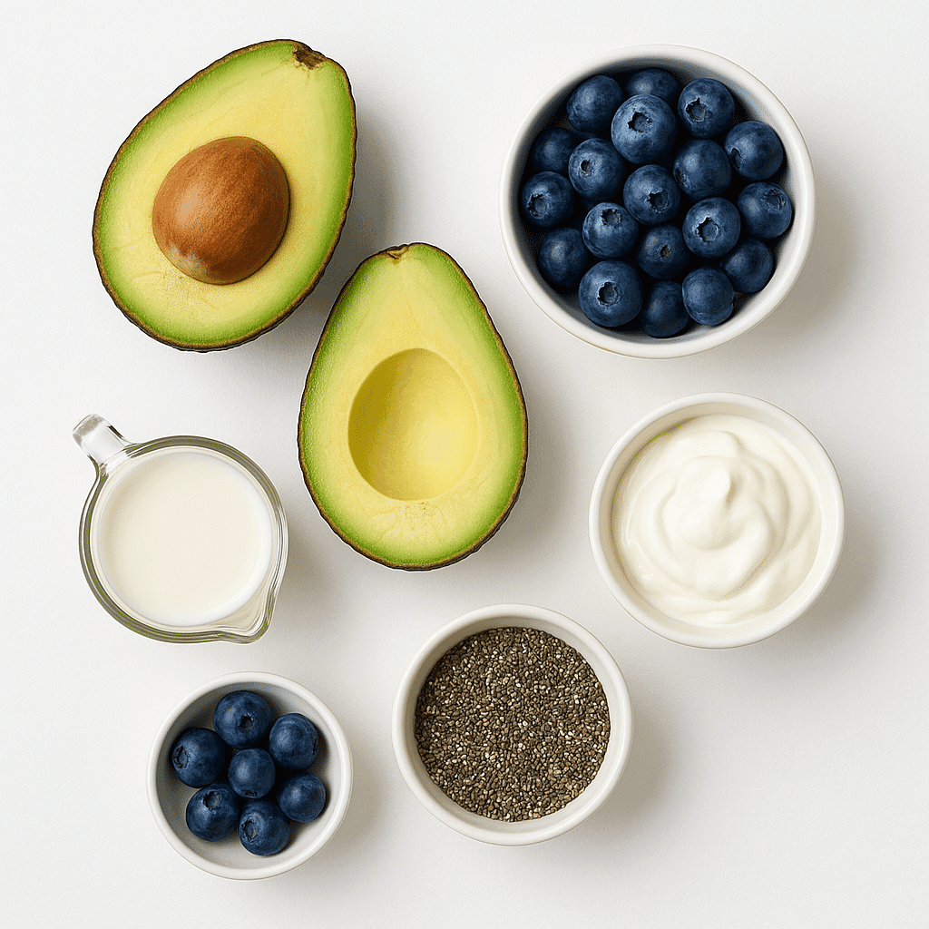 avocado blueberry smoothie ingredients