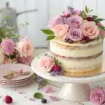naked flower cake