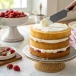 layering american_cake naked with whipped cream
