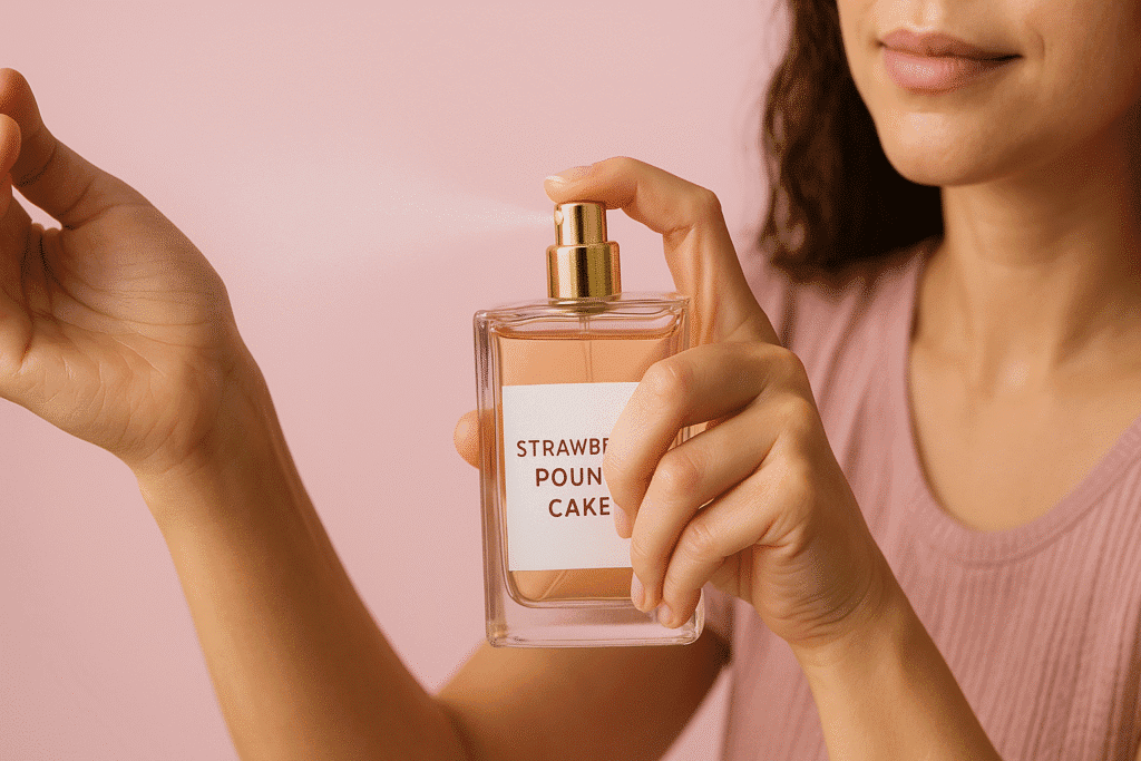Strawberry pound cake perfume application